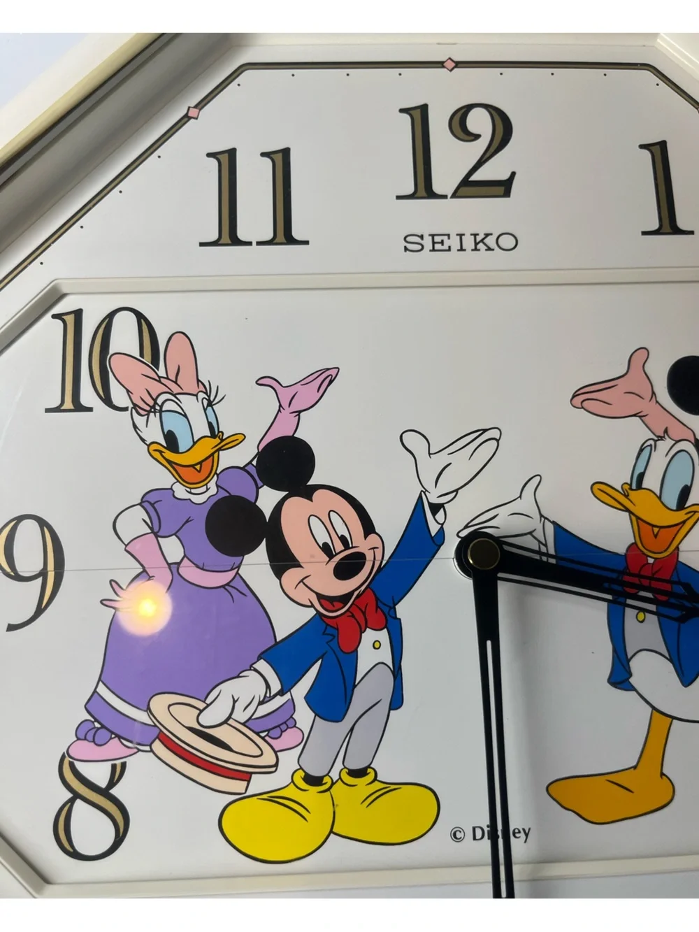 Seiko Disney Time Mickey Friends Musical Wall Clock QFW103W Japan Rare Minnie